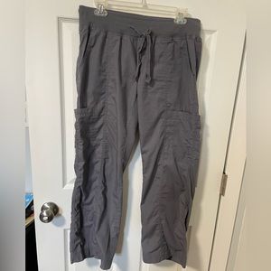 Womens peaches‎ gray nursing medical scrub uniform pants size Small petite